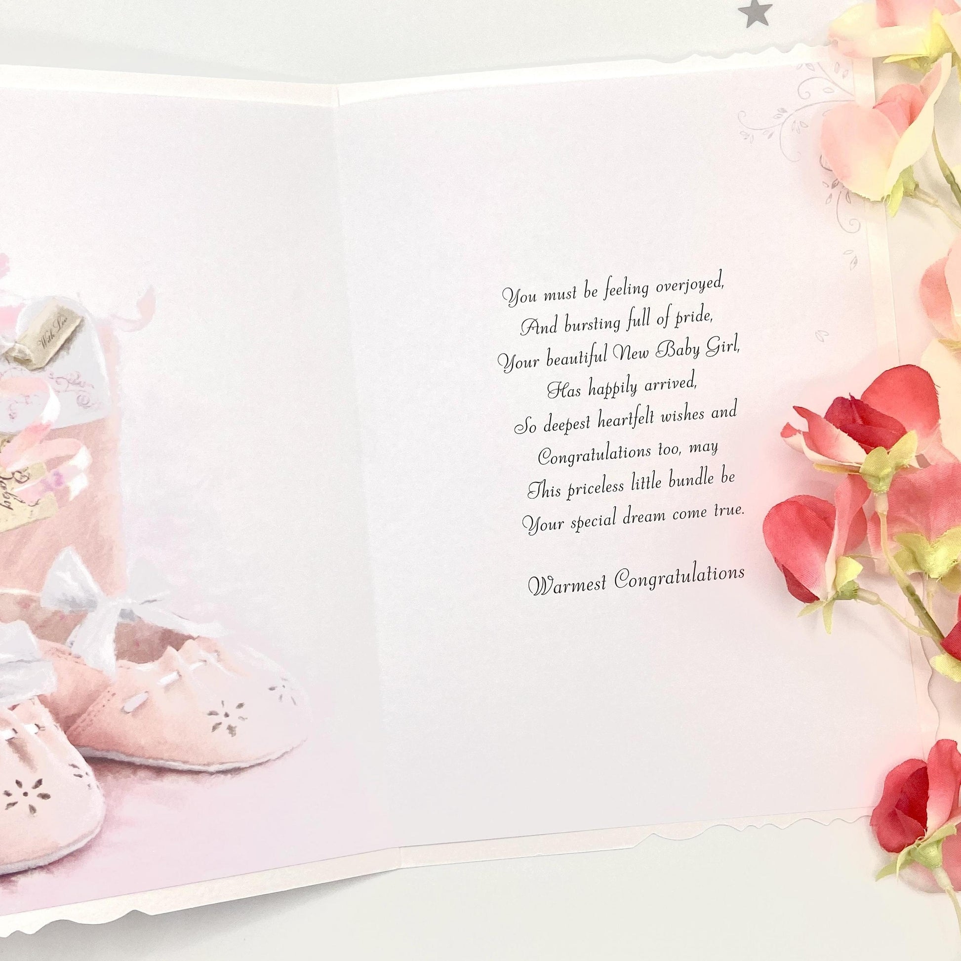 Inside with colour insert and verse
