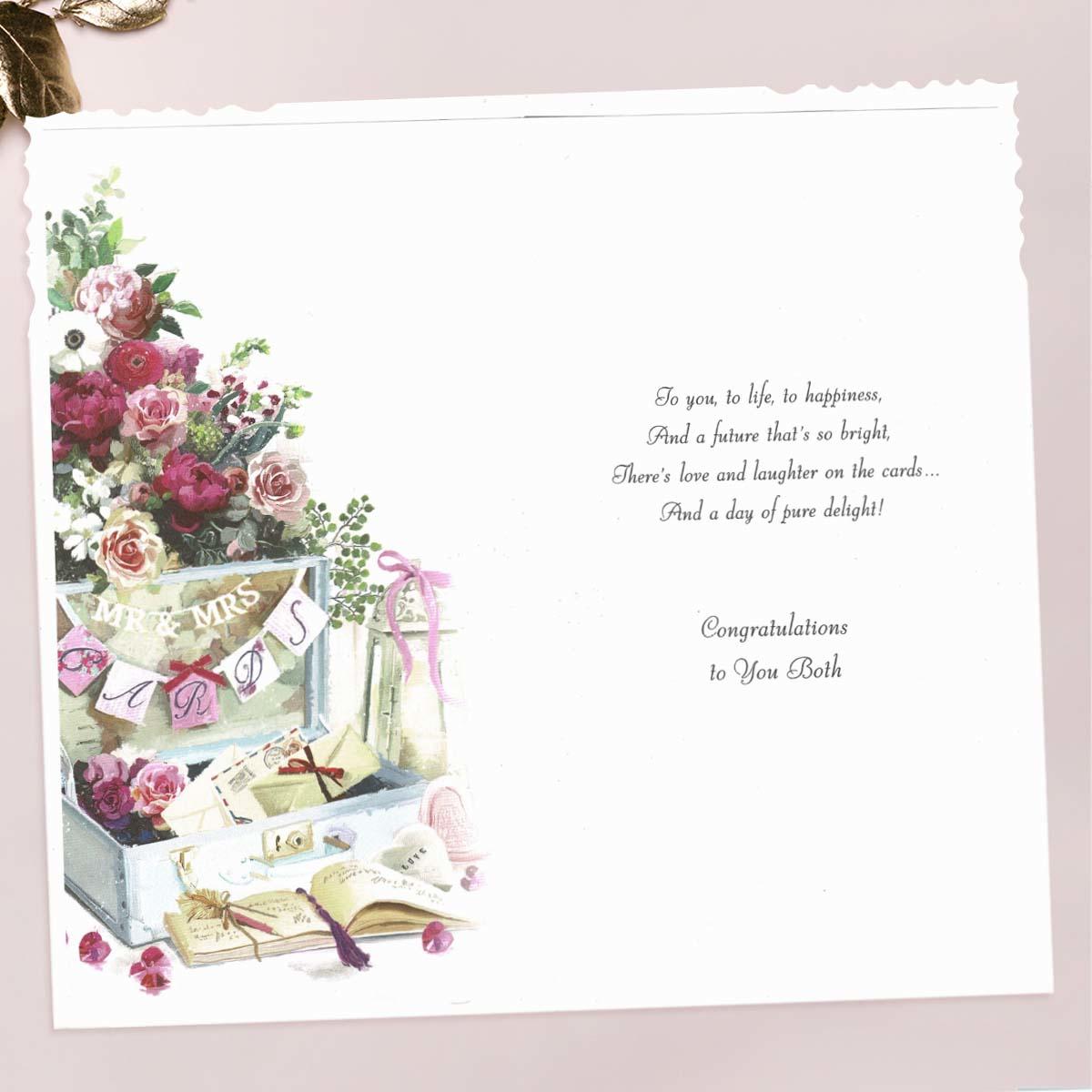Inside with colour insert and verse