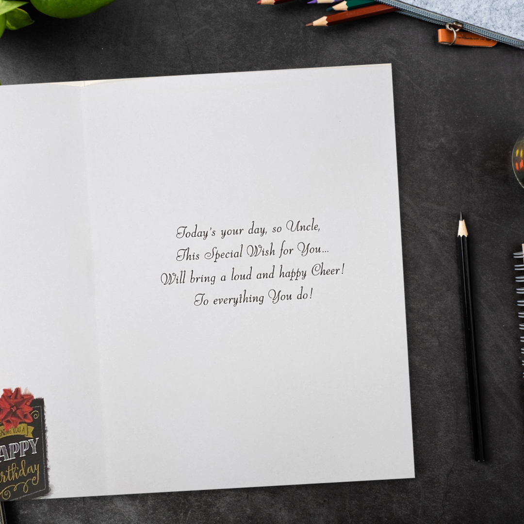 Uncle Birthday Card - Velvet Beers & Cheers