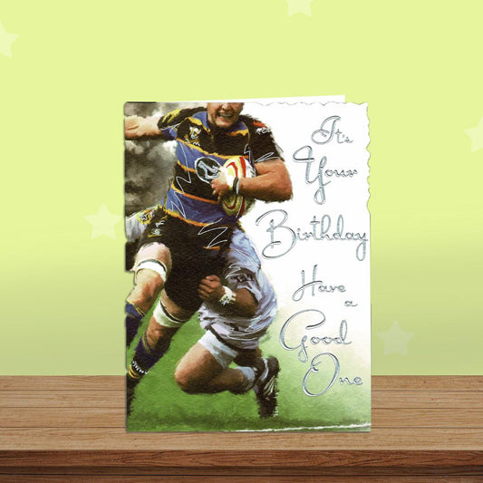 Velvet - Have A Good One Rugby Birthday Card Front Image