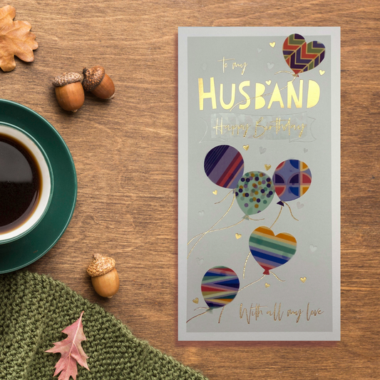 Studio Collection - Husband Happy Birthday Card Front Image