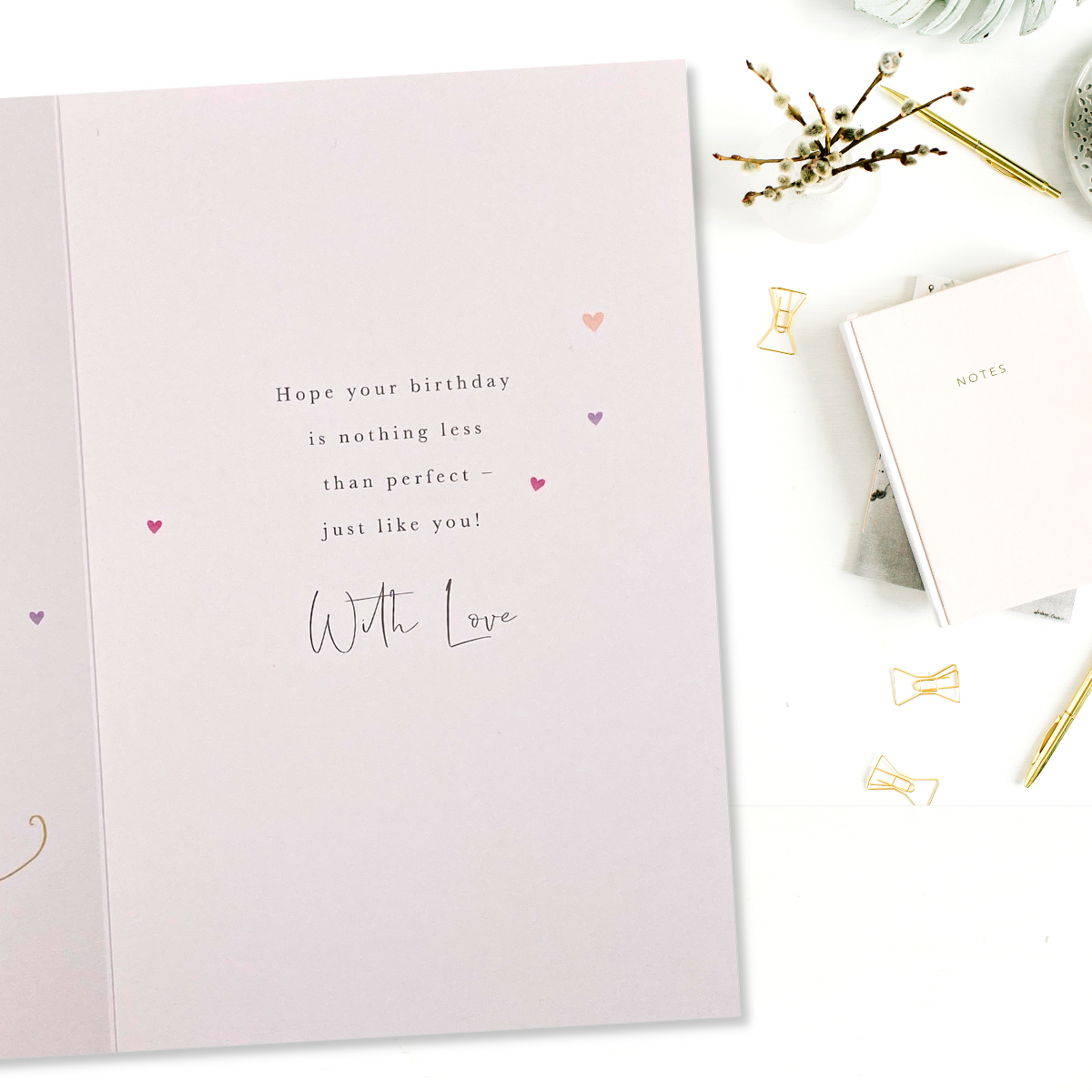 Inside with colour print and verse