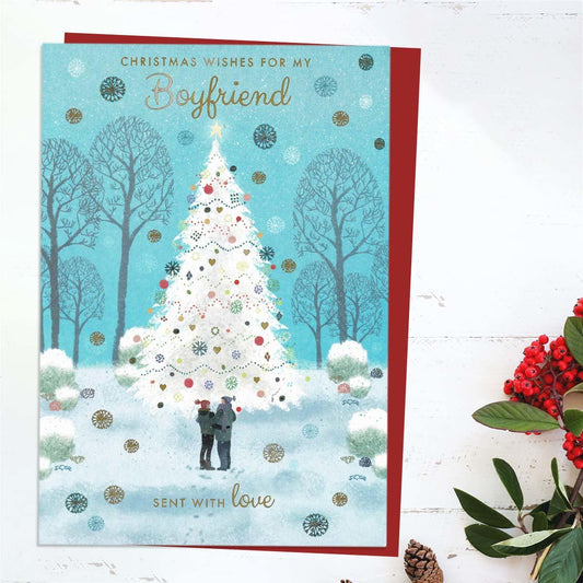 Christmas Wishes Boyfriend Card Front Image