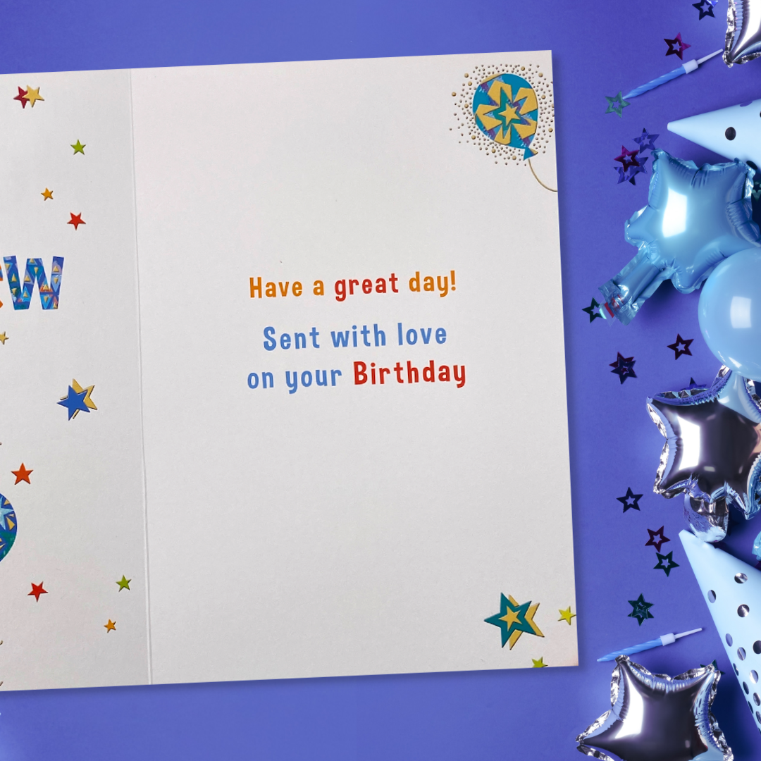 Nephew Birthday Card - Party Time Hooray