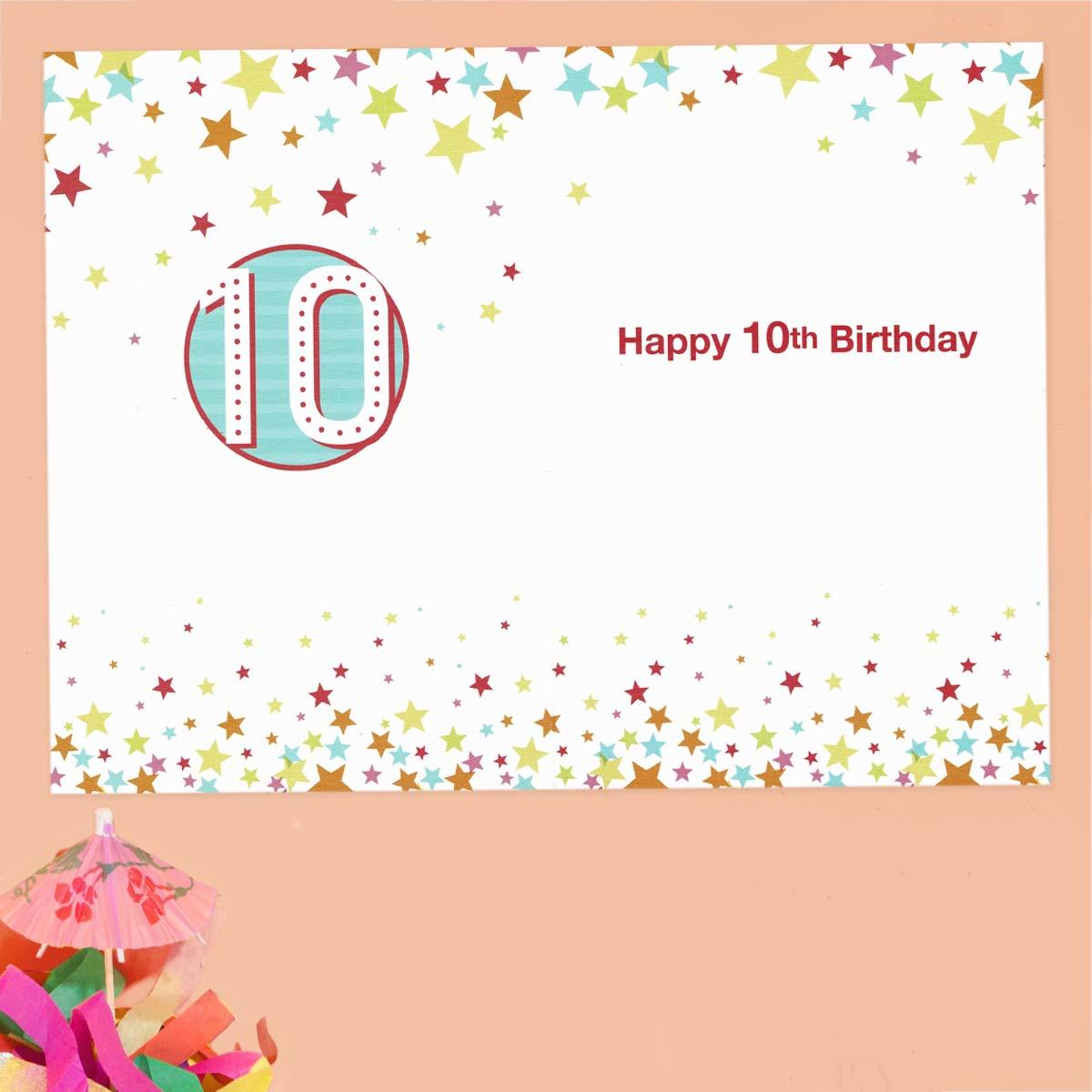 Inside with colour print and greeting