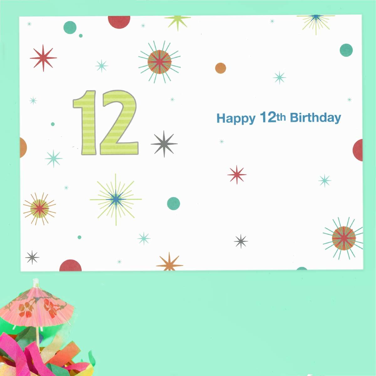 Inside with colour print and greeting