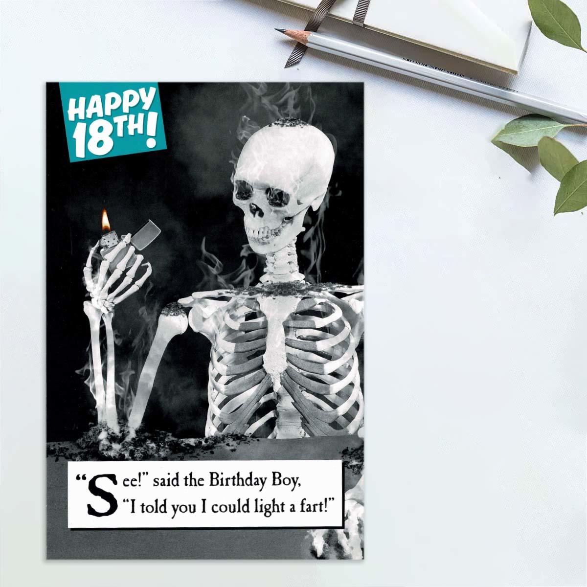 Morphed - 18th Birthday Fart Card Front Image