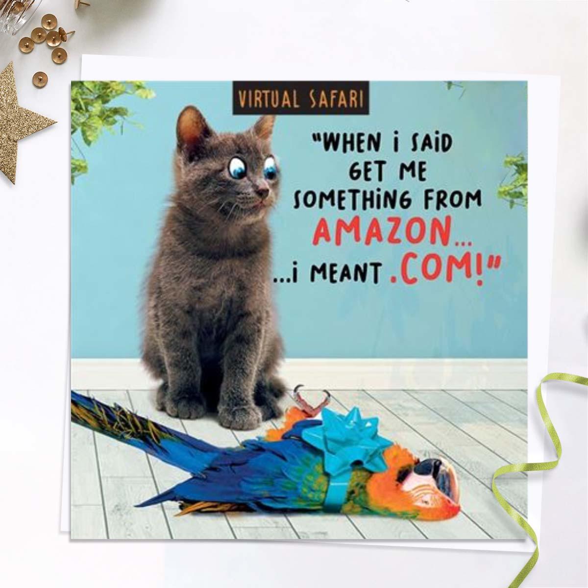 Virtual Safari - Amazon Birthday Card Front Image