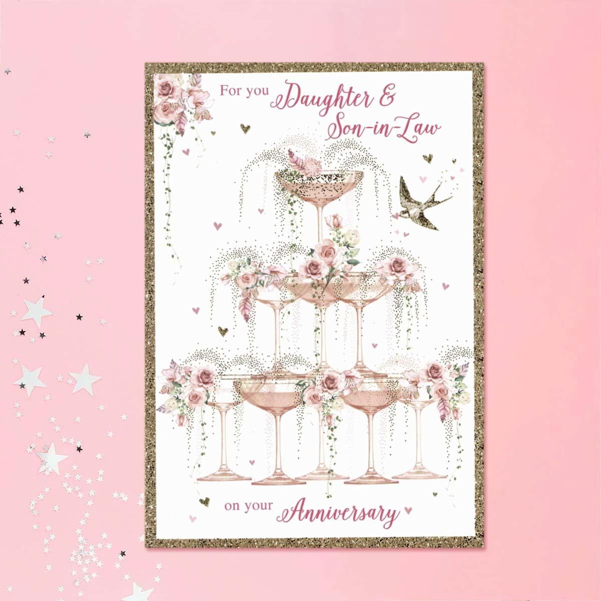 Pizazz - Daughter And Son In Law Anniversary Card Front Image