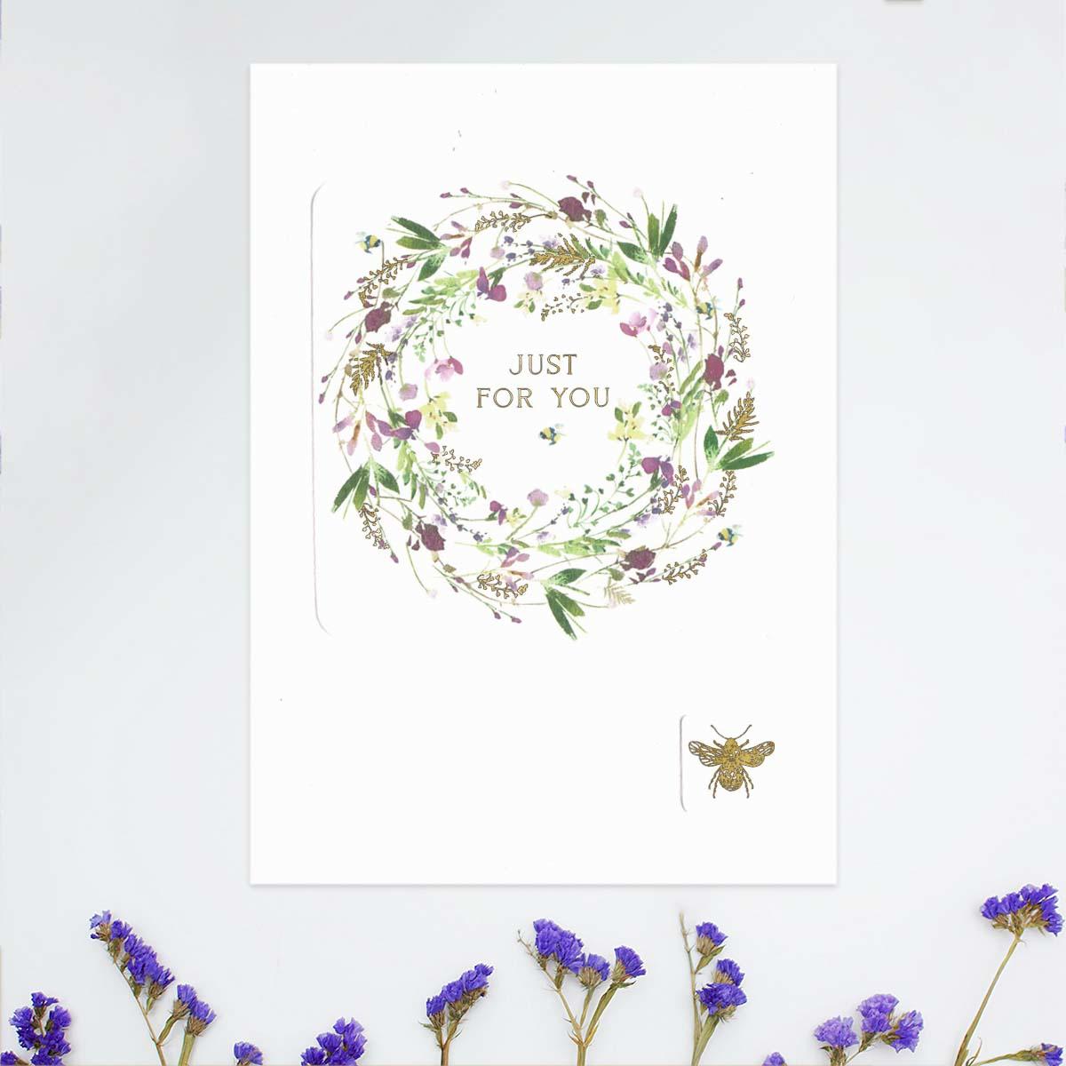 Flower Press - Happy Birthday Just For You Card Front Image