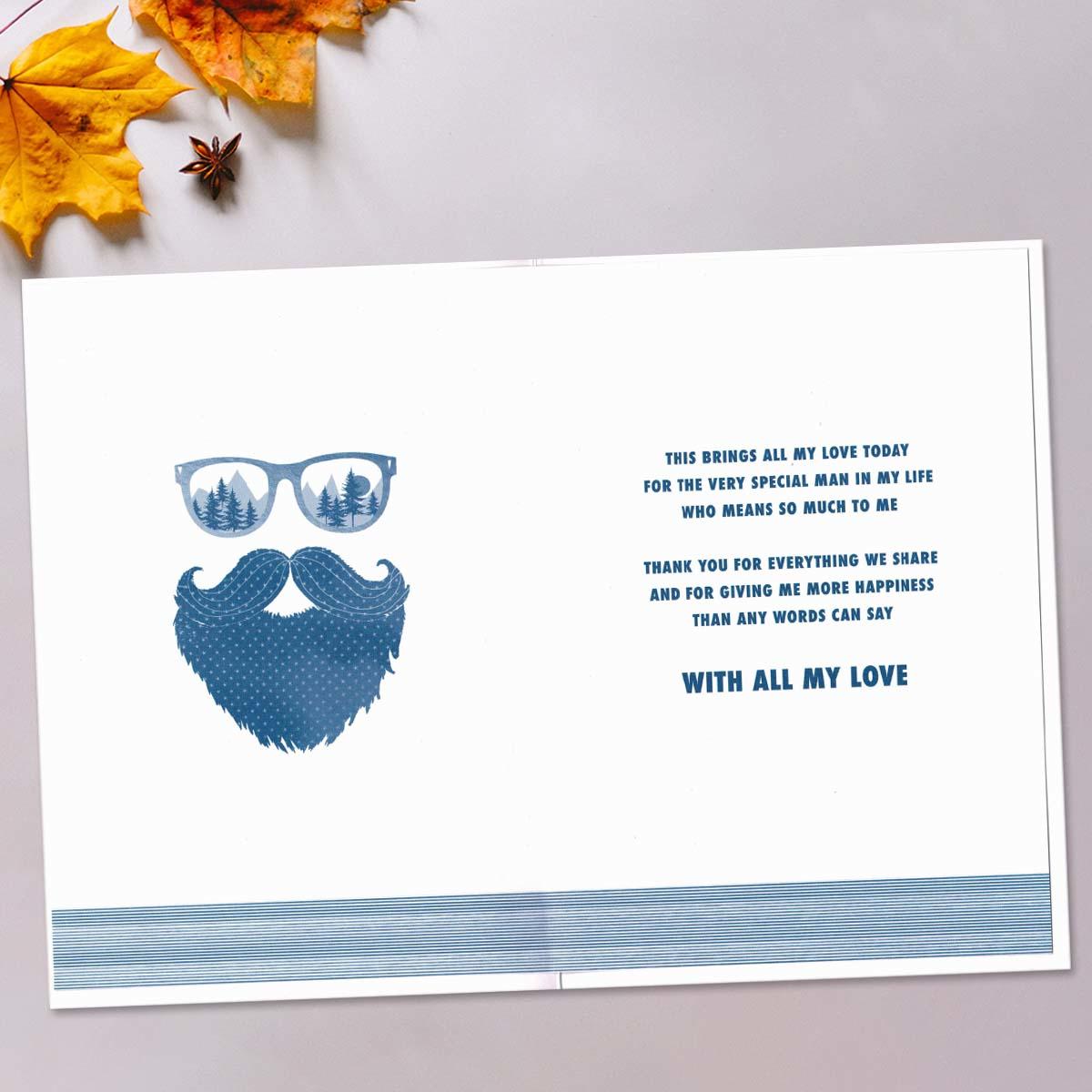 Inside with colour insert and verse