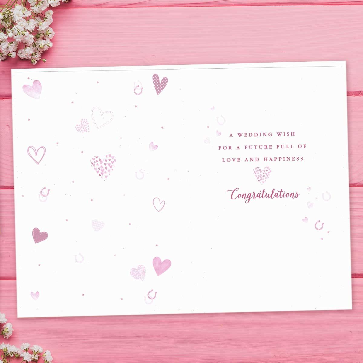 Inside with colour insert and greeting