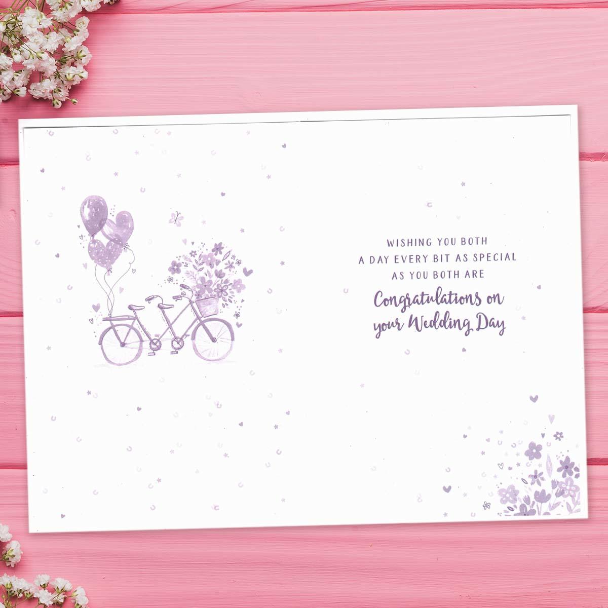Inside with colour insert and greeting