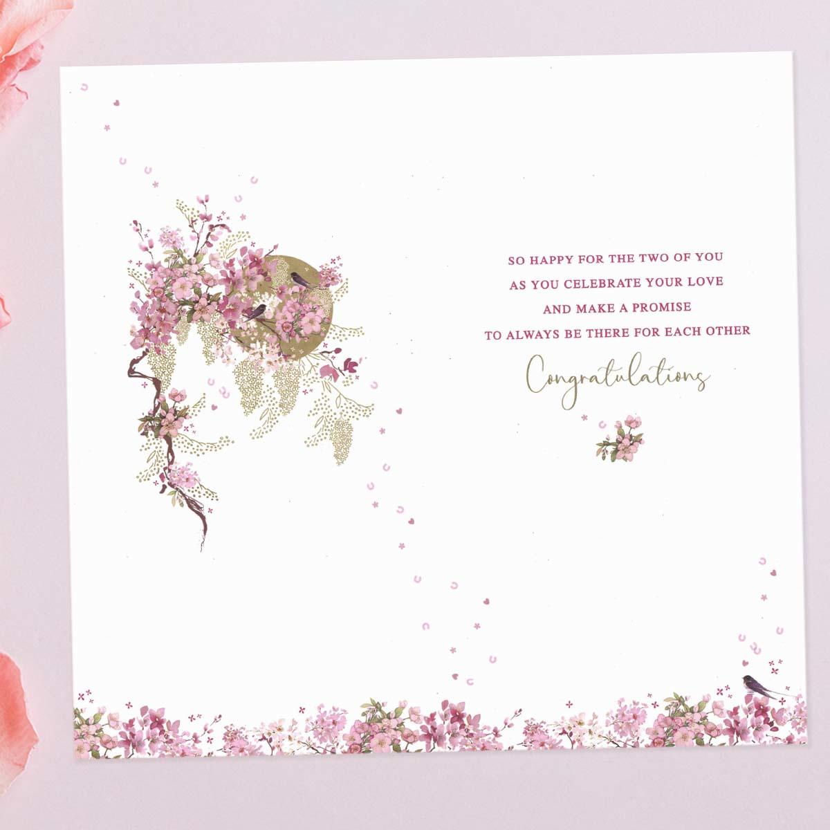 Inside with colour print and greeting