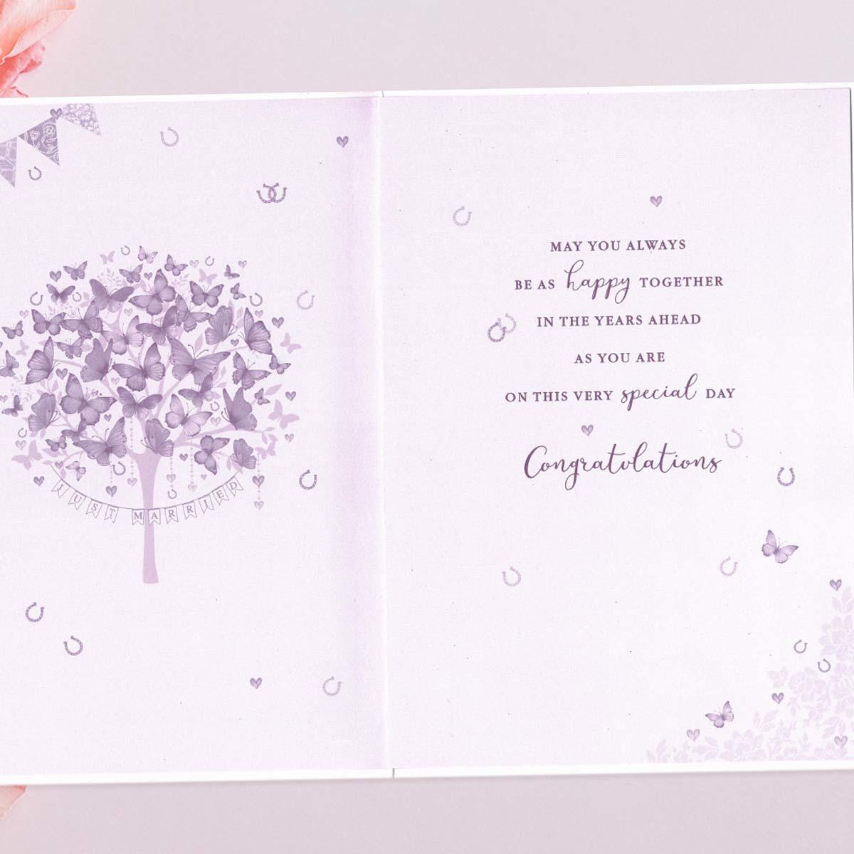 Inside with colour insert and verse