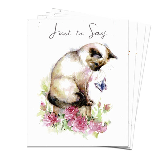Notecards - Cat - Pack Of 4  Front Image