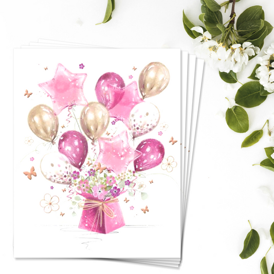 Notecards - Balloon Bouquet - Pack of 4 Front Image