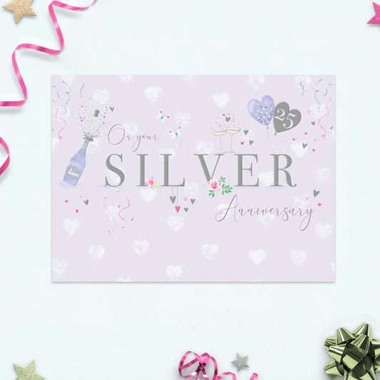 Felizia - Silver Anniversary Card Front Image