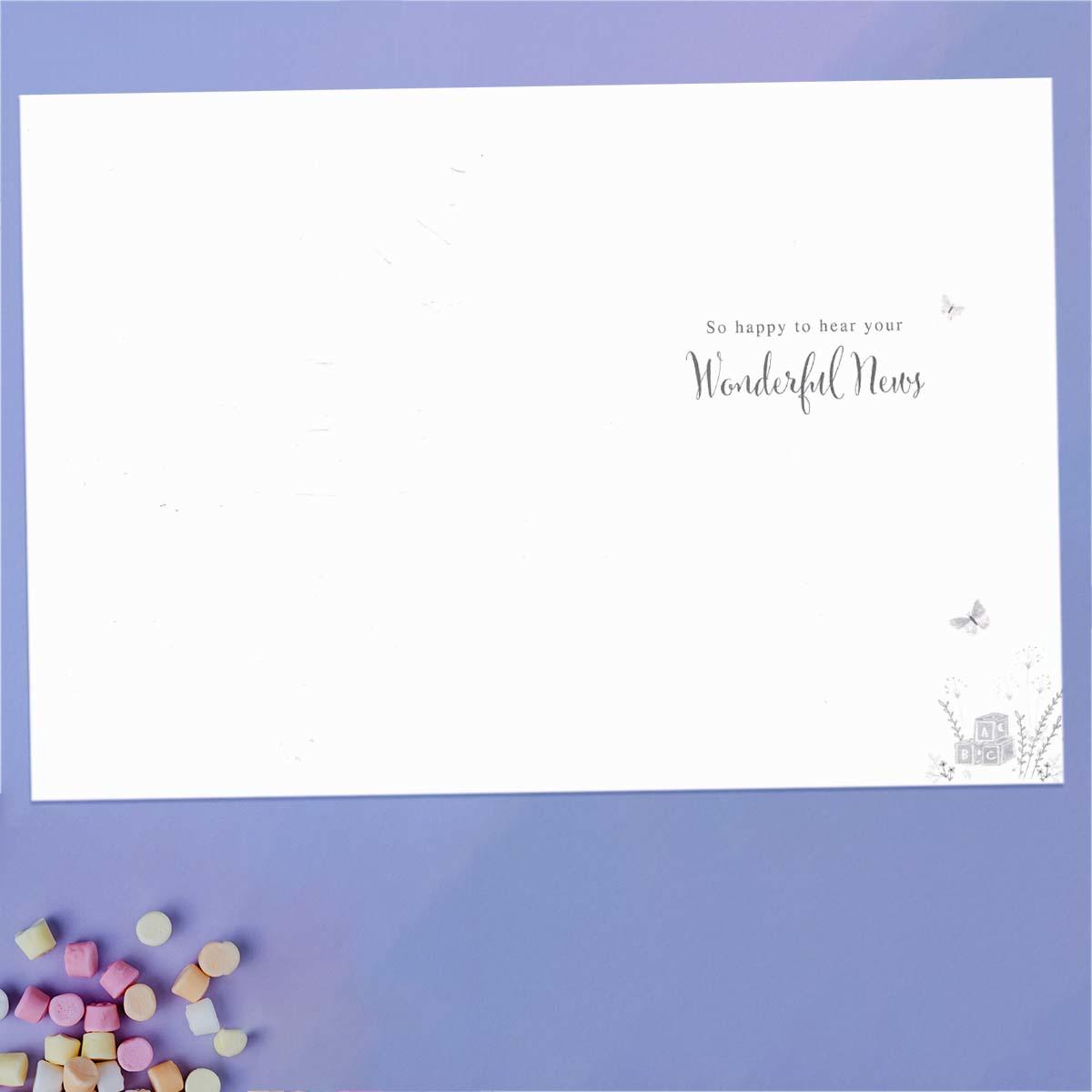 Birth Of Twins Card - Two Prams & Bunting