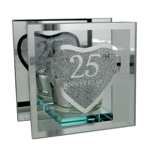 25th Anniversary Tealight Holder Displayed Full Image