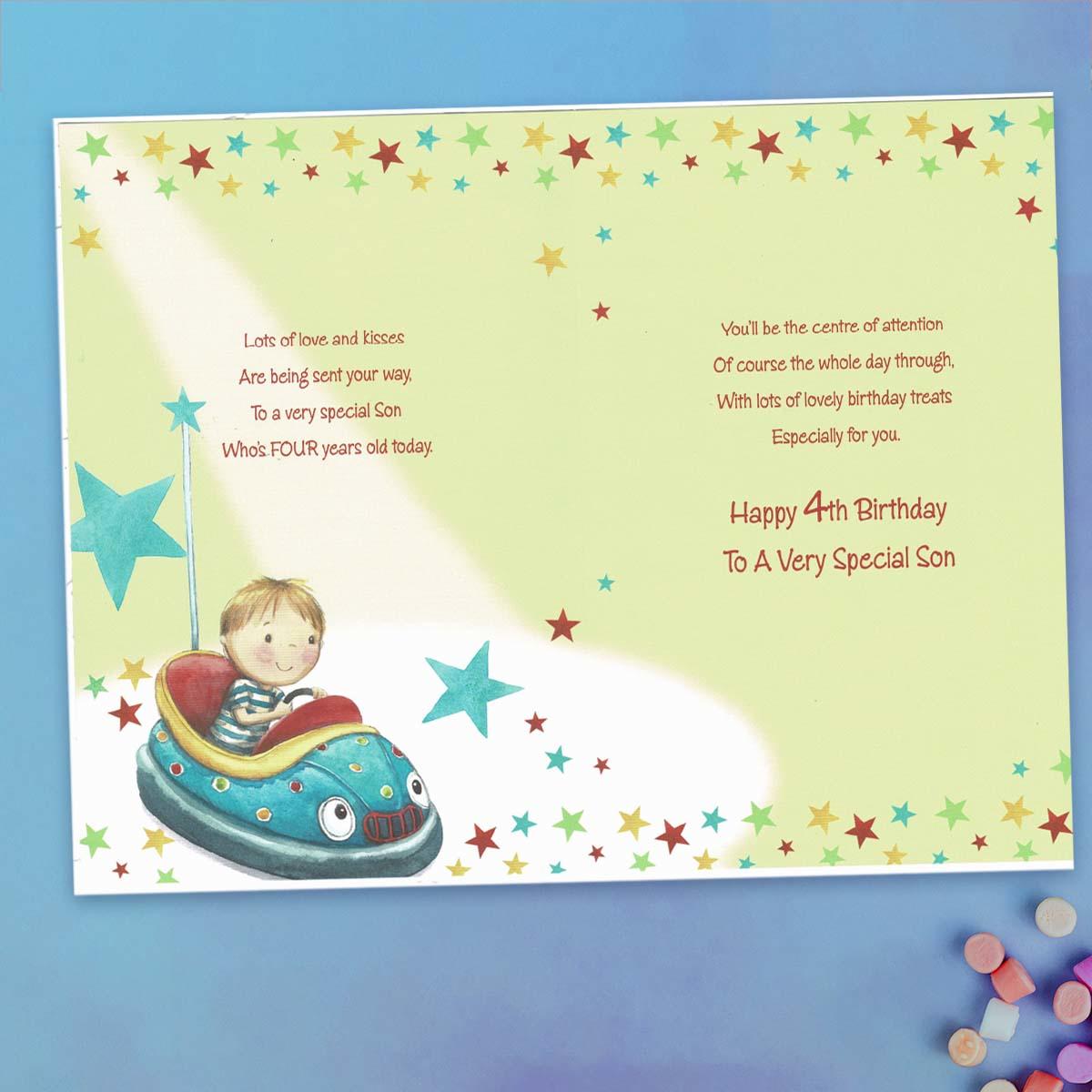 Inside with colour insert and verse