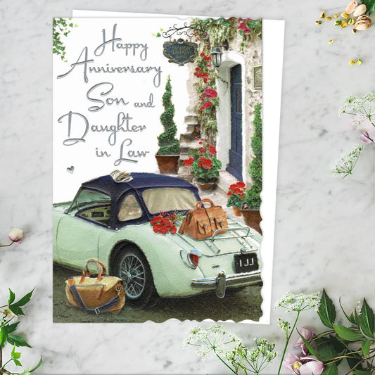 Son And Daughter In Law Anniversary Design Shown Full Image