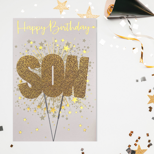 Son Birthday Card - Sparklers