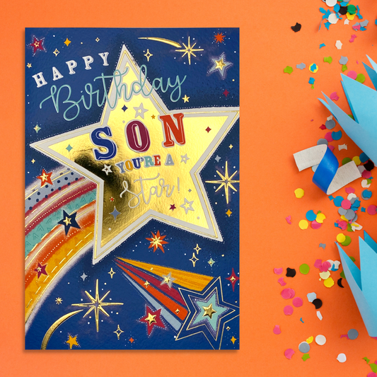 Son Birthday Card - Pavillion Starburst