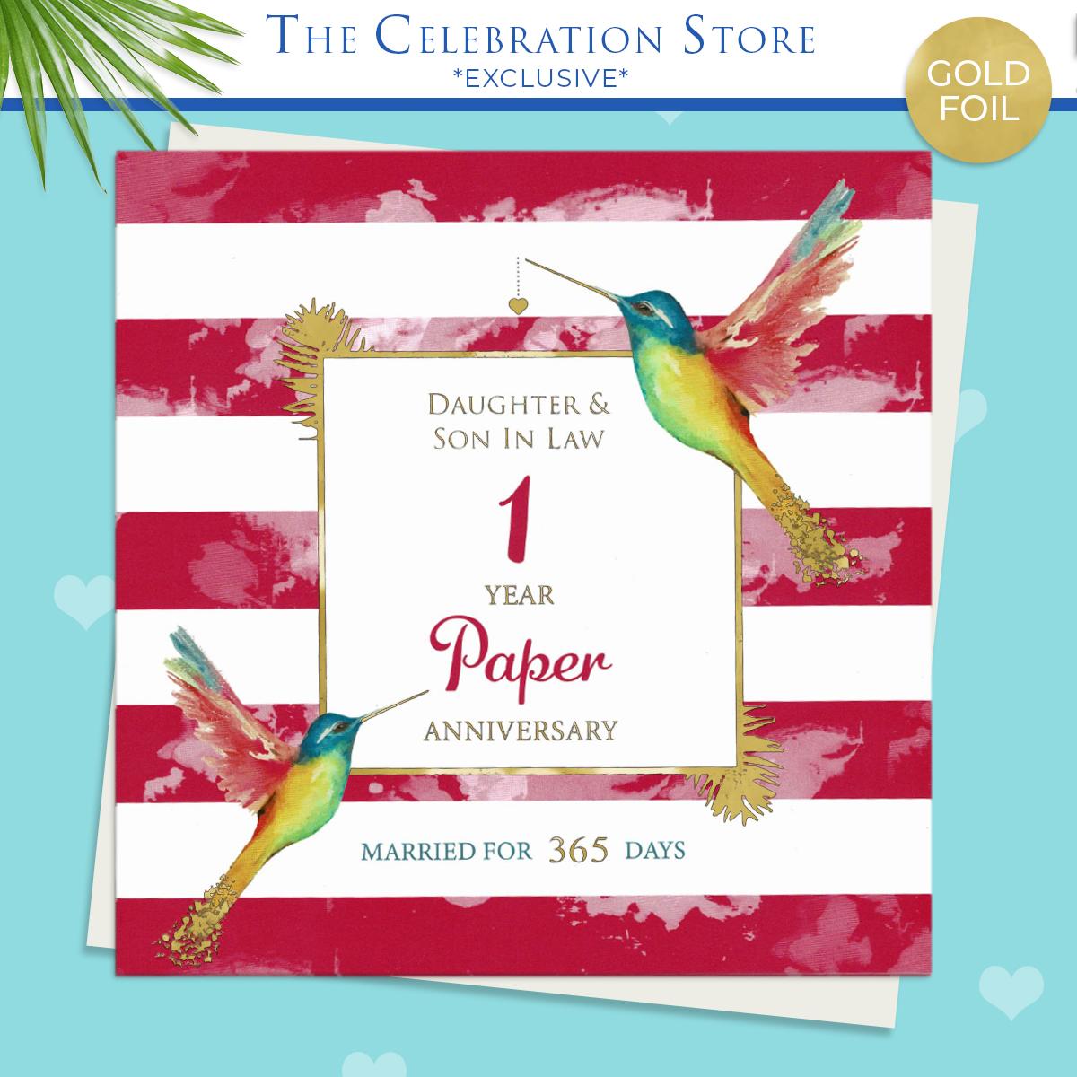 Daughter And Son In Law 1st Anniversary Card