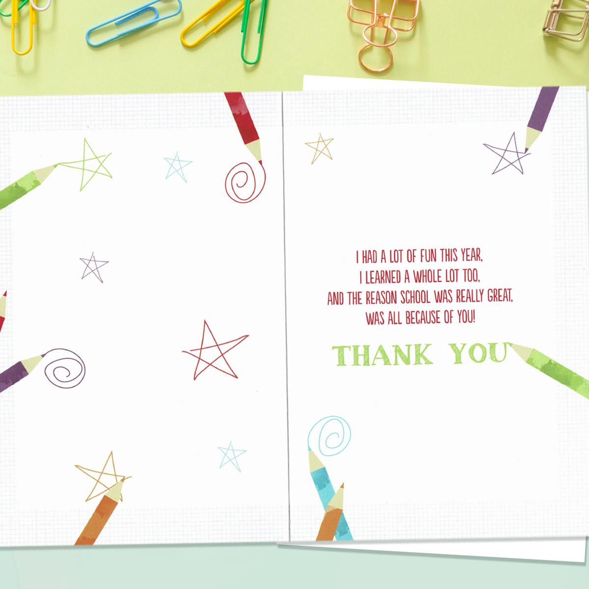 Inside with greeting