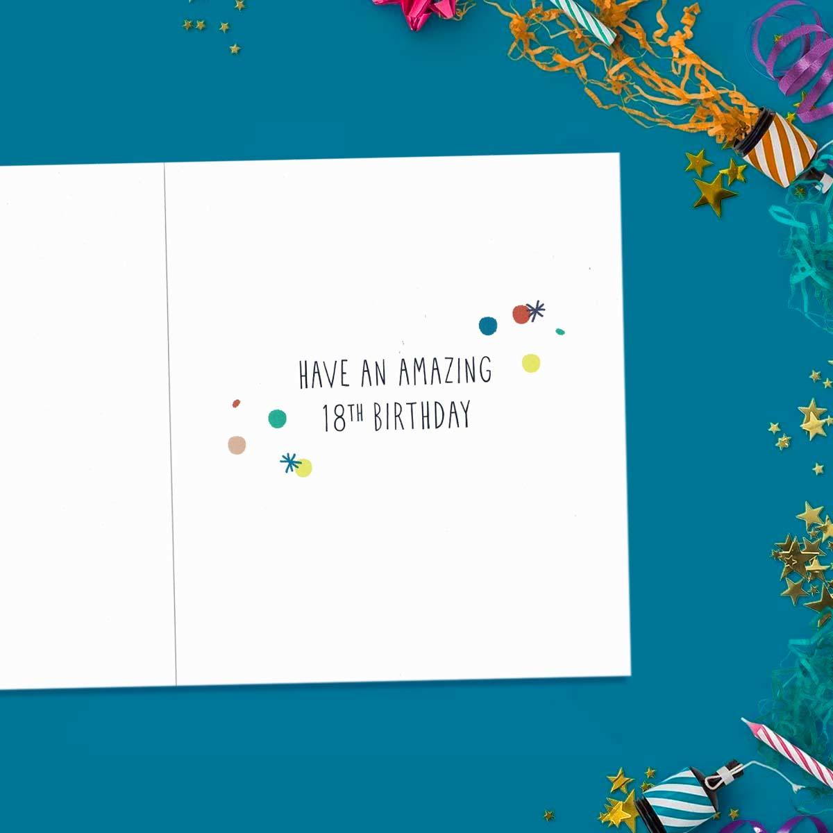 Inside with colour print and greeting