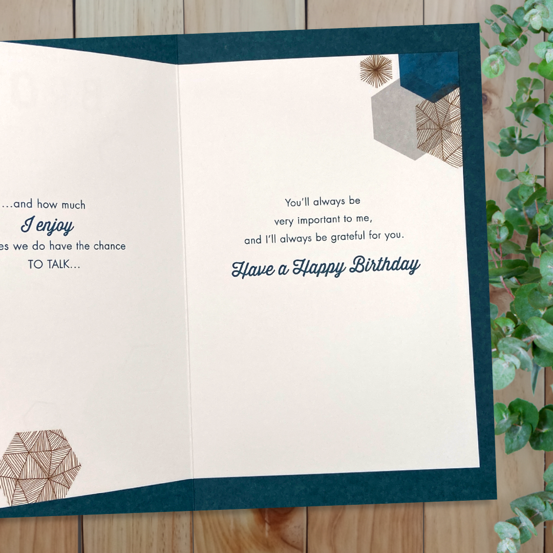 Brother Birthday Card - Catching Up Hexagons
