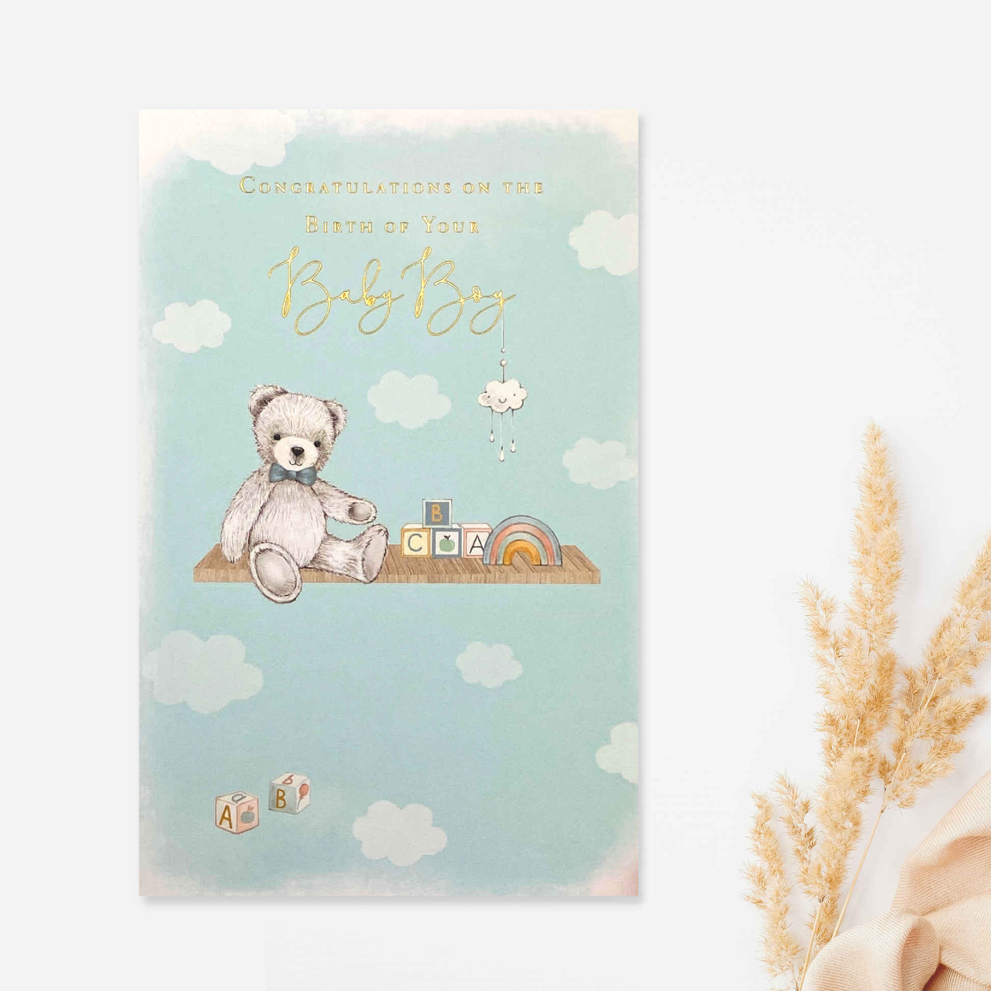 Congratulations Baby Boy Card Front Image