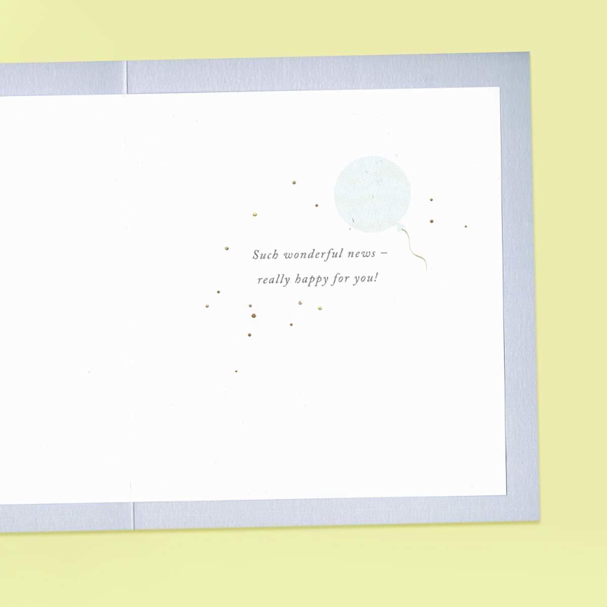Inside with colour insert and greeting