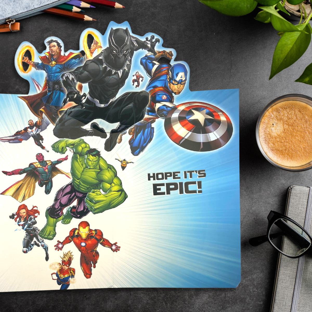 Inside with pop up and greeting