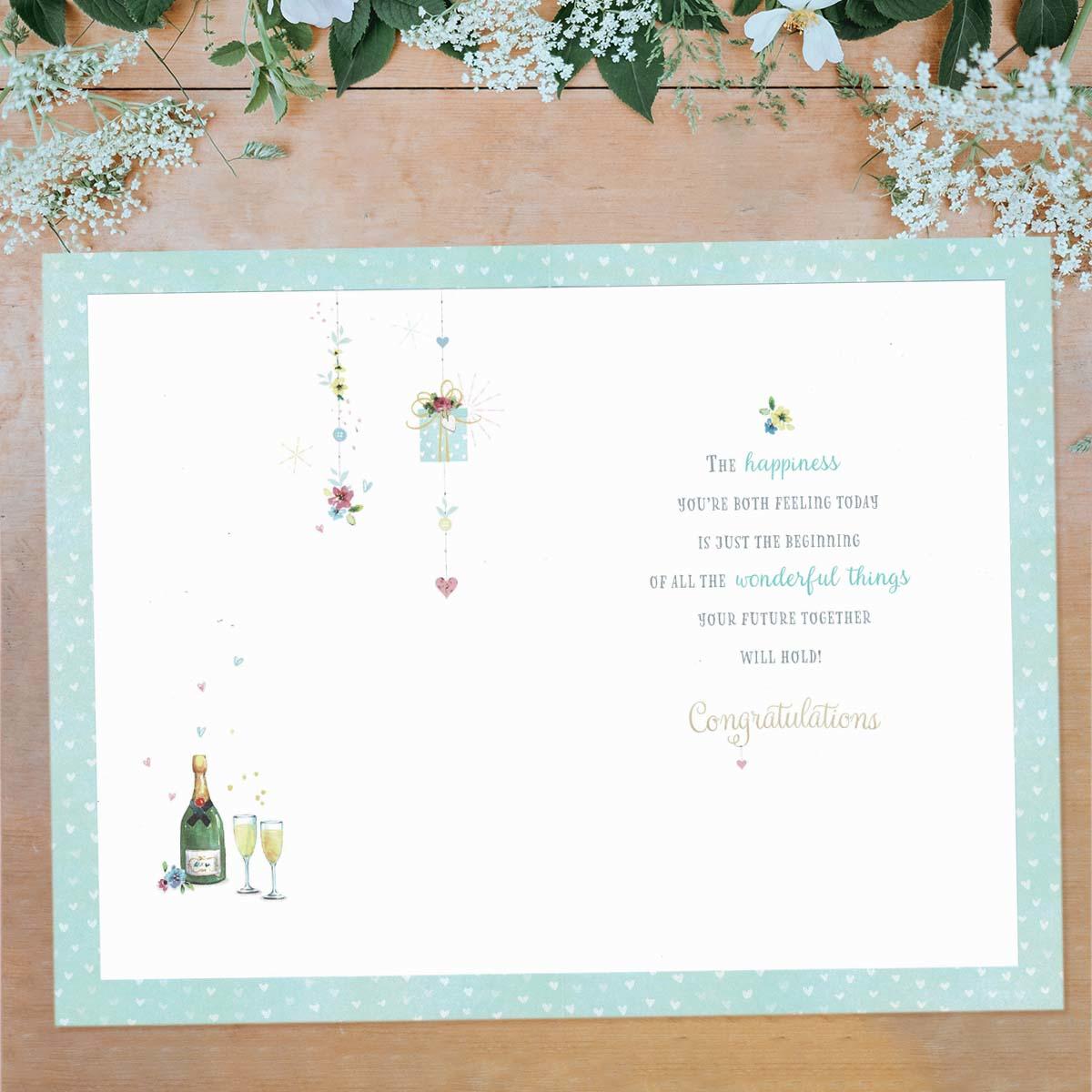 Inside with colour insert and verse