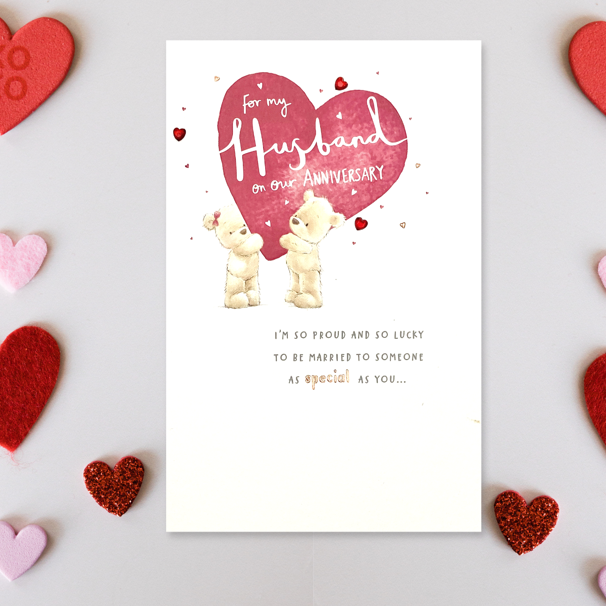 Nutmeg - Husband On Our Anniversary Card Front Image