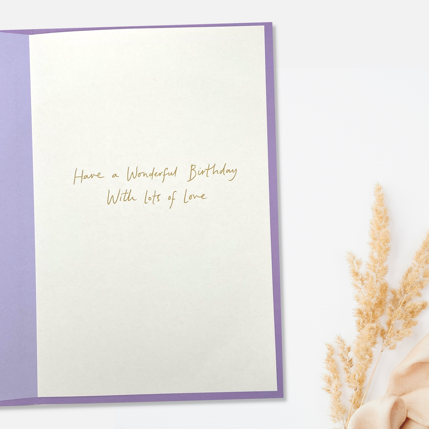 Inside with colour insert and greeting