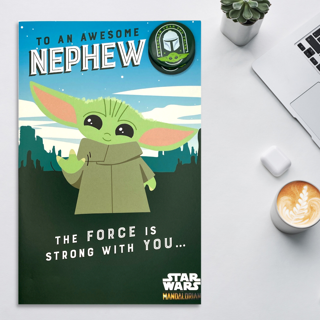 Nephew Birthday Card - Star Wars With Badge