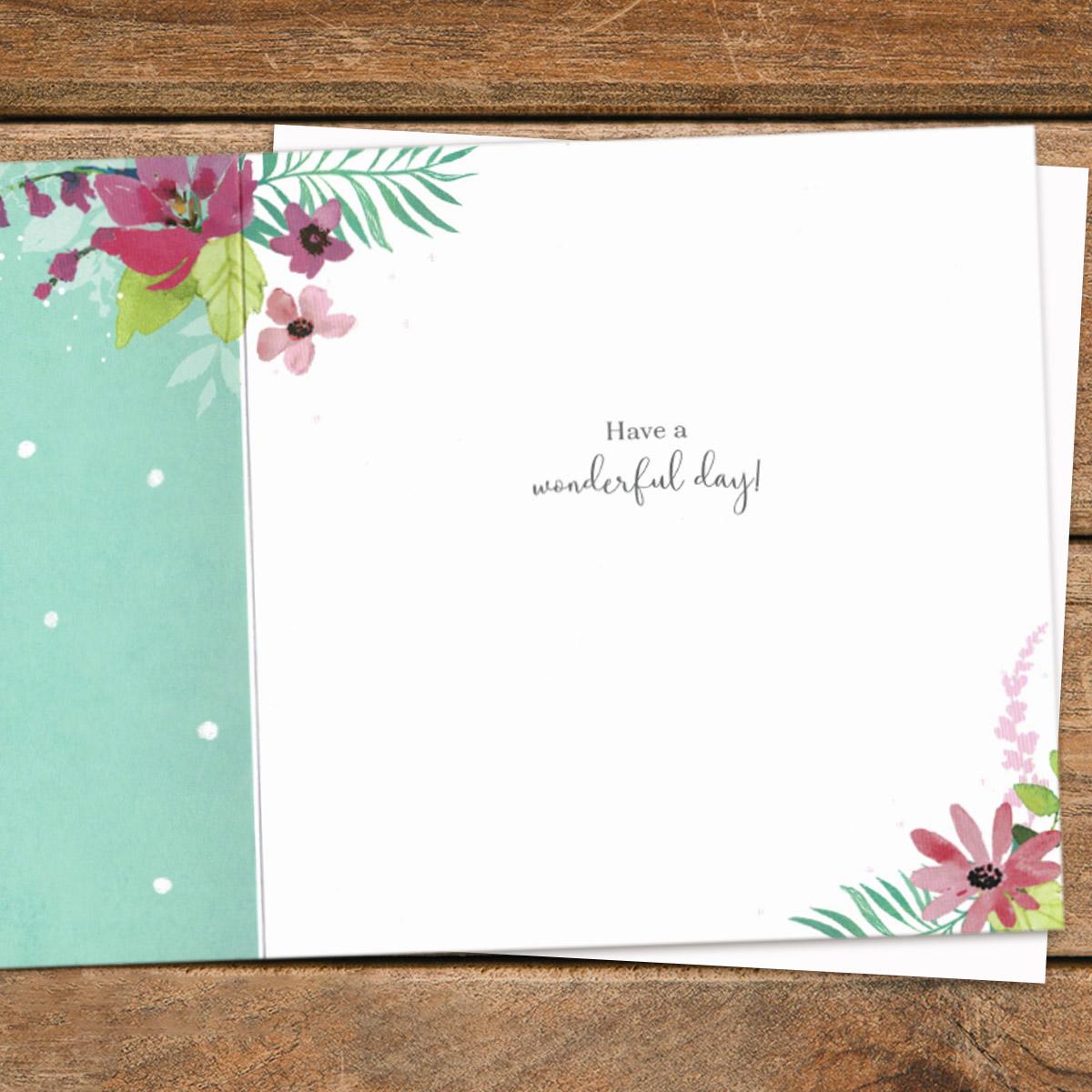 Inside with greeting