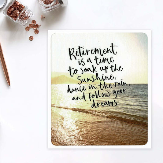 Retirement Dance In The Rain Card Front Image