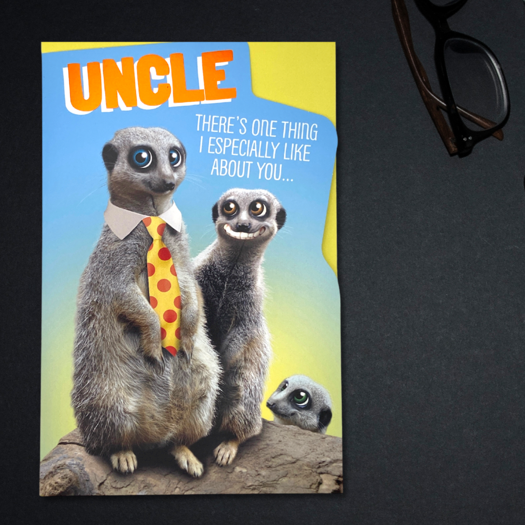 Uncle Birthday Card - One Thing I Like Meerkats
