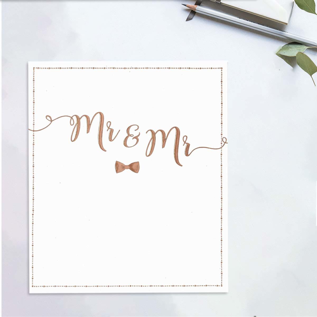 Mr and Mr Wedding Day Card Front Image