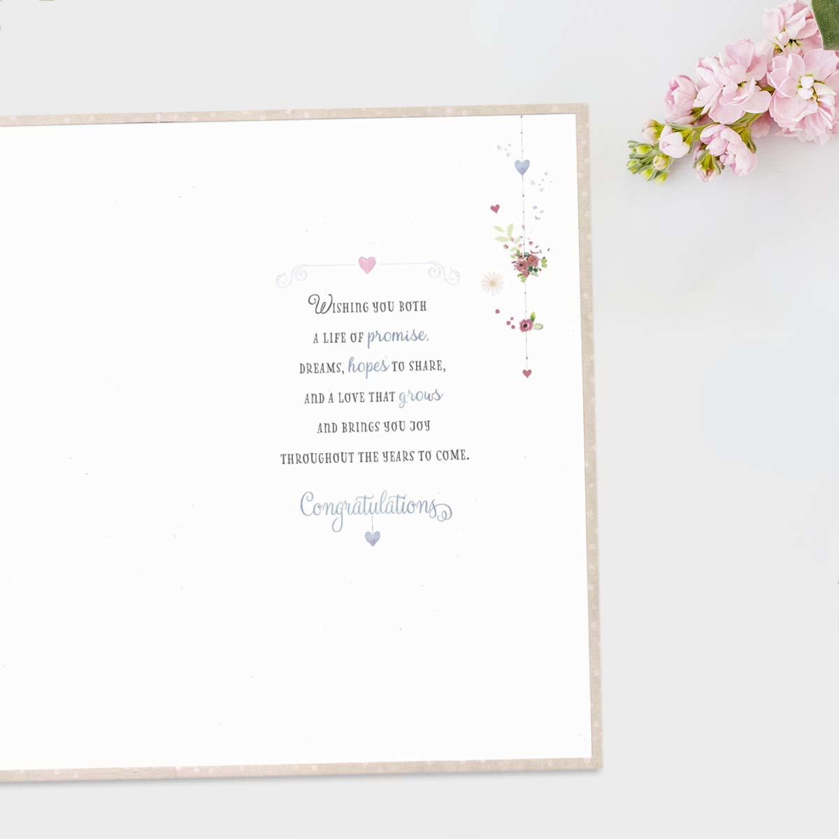 Inside with colour insert and verse