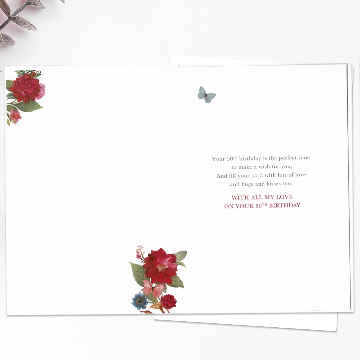 Colour Printed Insert With Heartfelt Verse