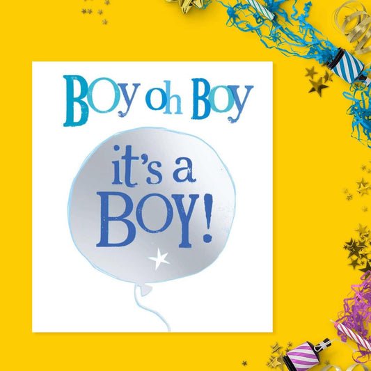 Boy Oh Boy It's A Boy Card Front Image