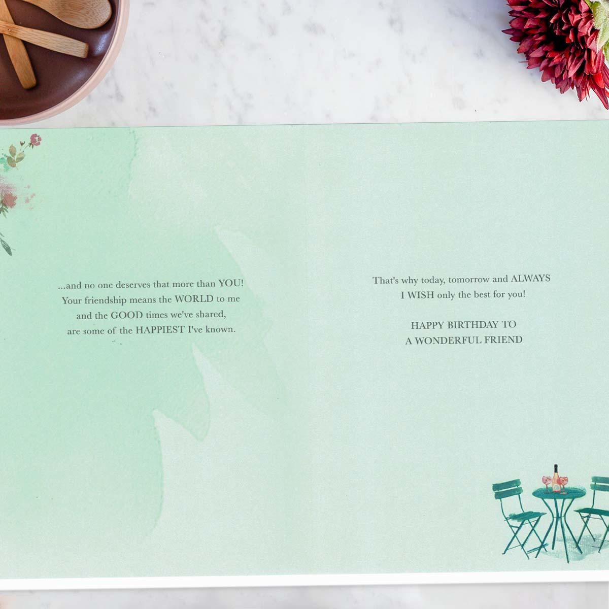 Inside with colour insert and verse