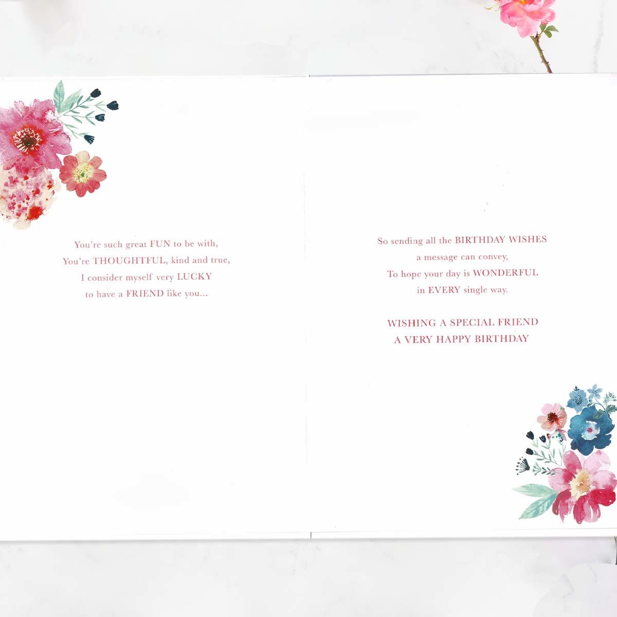 Inside with colour insert and heartfelt words