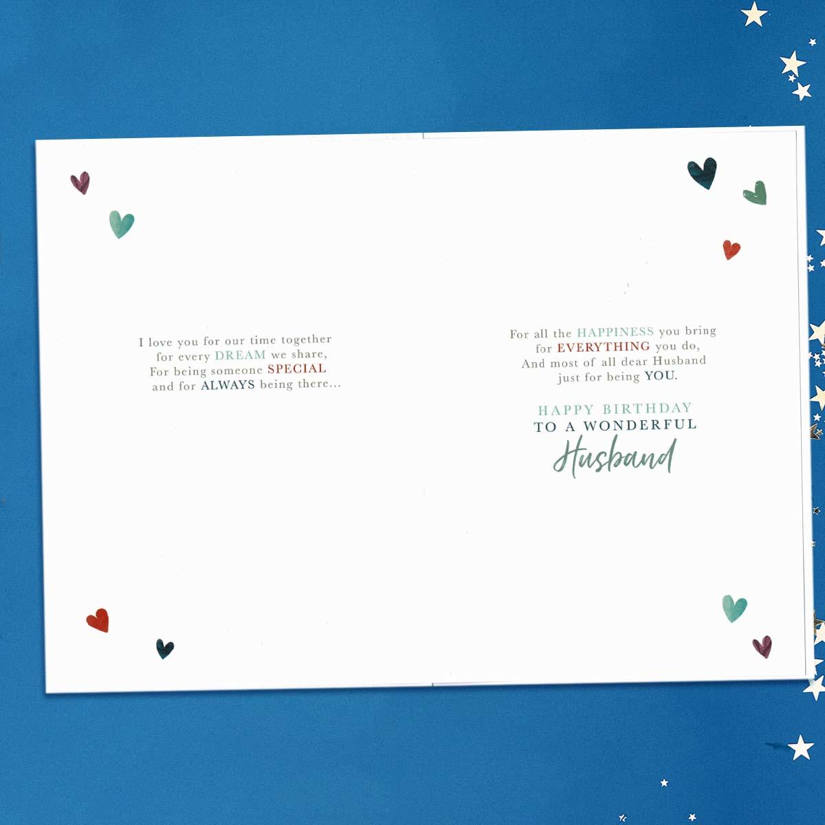 Inside with colour insert and verse