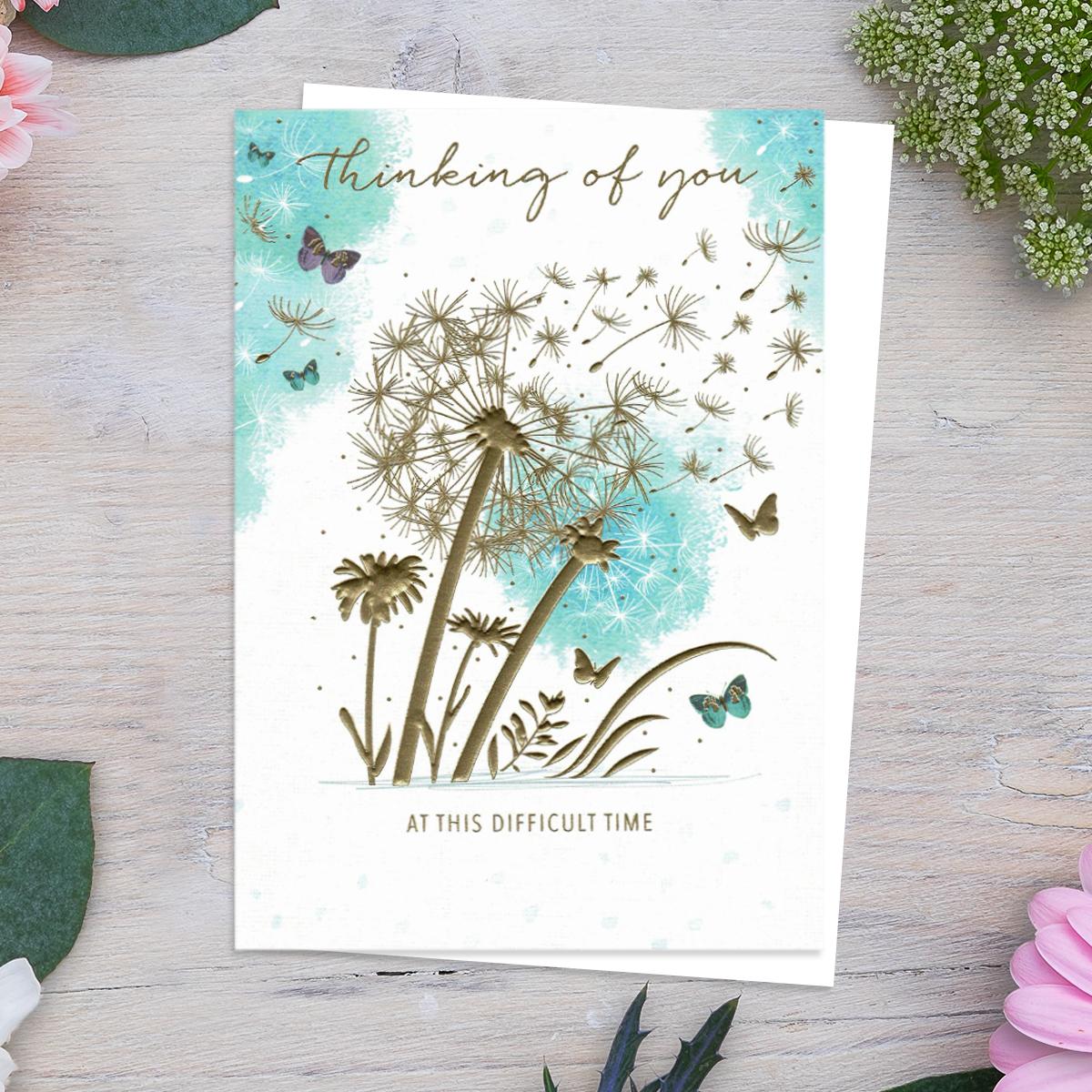 Thinking Of You Golden Dandelions Card Front Image